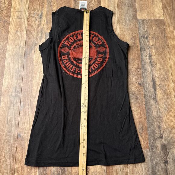 Harley Davidson‎ Tank Top Women's Medium Black Motorcycle V-Neck Tennessee 5886 - Picture 8 of 10